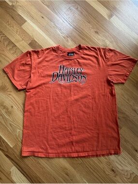 Harley-Davidson Men’s XL Orange Short-Sleeve Logo Tee - Orlando, FL